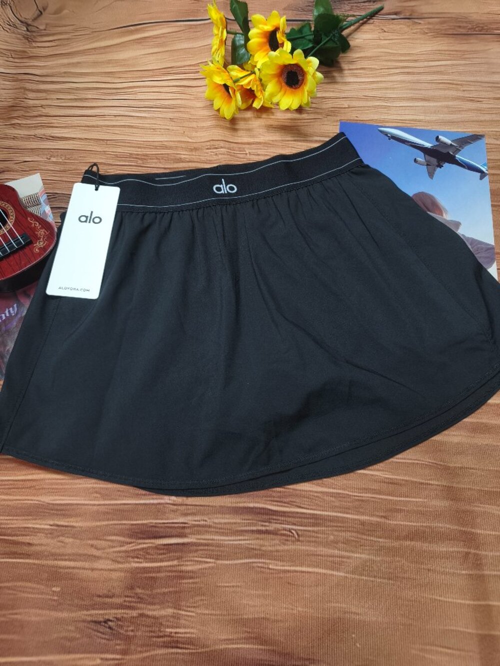 Alo Yoga Match Point Black Tennis Skirt NWT💚Athleisure Essential Comfortable🏐